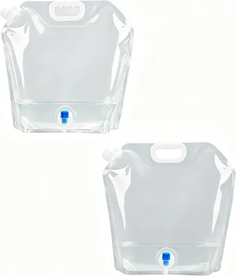 Obrázok produktu pre Skladací kanister na vodu 10 l, 2 ks, nepresakujúci, bez BPA, na kempovanie