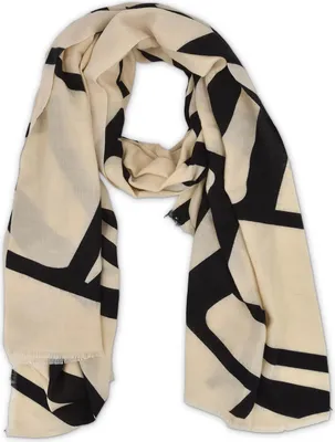 Produktbild von styleBREAKER Damen Schal mit Graphic Lines Muster | Weicher XXL Winterschal | Großes Tuch mit geometrischem Linien Design, Stola, Herbst Winter Accessoire