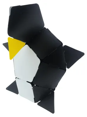 Imagen del producto de Sheedz, kit de construcción de lámparas creativas, diseño "Pieter Pinguïn", en blanco,  y amarillo