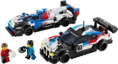 Produktbild von LEGO Speed Champions BMW M4 GT3 & BMW M Hybrid V8 Rennwagen Auto-Spielzeug mit 2 baubaren Modellautos und 2 Rennfahrer-Minifiguren, Geschenk für Jungs, Mädchen und Autofans ab 9 Jahren 76922