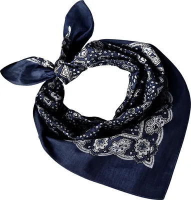 Tobeni 548 Bandana Nickituch in 100 Baumwolle für Damen und Herren Paisley Marine