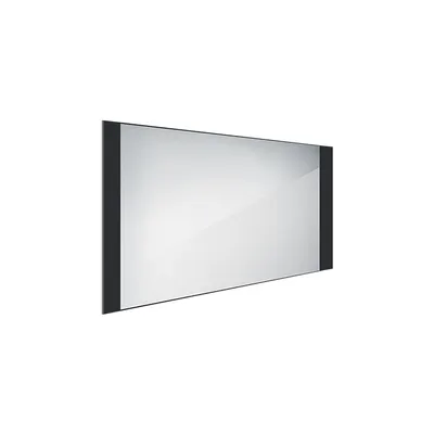 Image de Miroir de salle de bain LED avec éclairage Nimco noir 120 x 65 cm ZPC 41006-90