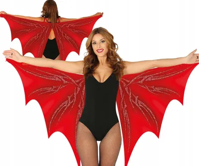 Produktbild von Kostüm Umhang FLEDERMAUSFLÜGEL Rot Vampir Halloween Karneval Ball