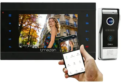 Obrázok produktu pre Videointerkom, rozlíšenie 1080p, 7-palcový displej, káblové pripojenie, CMOS senzor, funkcia handsfree