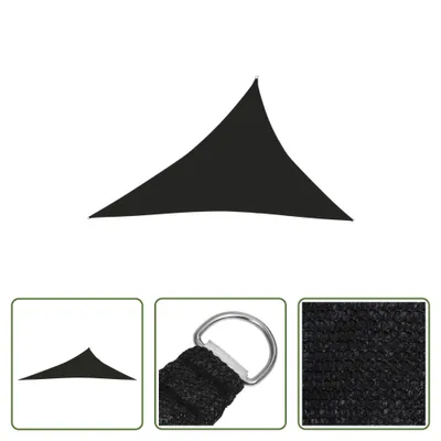 Produktbild von The Living Store Sonnensegel 160 g/m² Schwarz 4x5x6,8 m HDPE