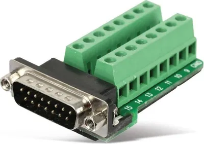 Produktbild von Sub-D Adapter, 15-polig, Stecker, 2-reihig / Schraubklemmen