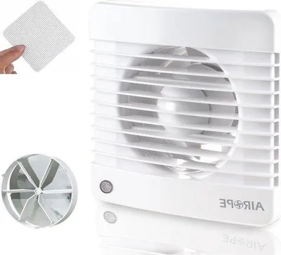 Produktbild von Lüftungsventilator 100mm mit Timer und Mückenschutz