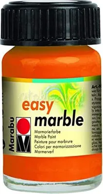 Produktbild von Marabu Marmorierfarbe "Easy Marble" orange 15 ml im Glas