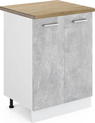 Produktbild von Küchenunterschrank Vicco R-Line Beton 60 cm , AP Eiche, Model 46325