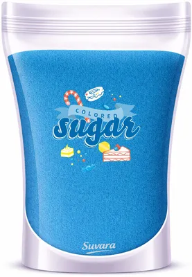Produktbild von Dekorzucker Zucker Blau Royalblau 1 kg für Torten, Zuckerwatte und Popcorn