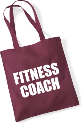 Produktbild von Huuraa Jutebeutel Fitness Coach Training 10 Liter Burgundy Baumwolle Tasche Geschenkidee