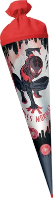 Produktbild von Roth Schultüte Marvel Spider-Man Miles Morales Folie rund Schutzspitze Filzverschluss 70cm