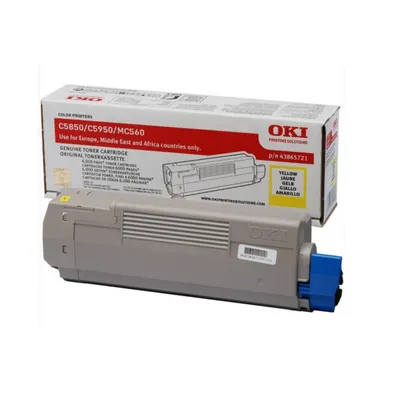 Obrázek produktu pro 43865721 OKI C5xxx Toner yellow 6000