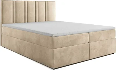 Produktbild von Boxspringbett Ortez 160x200cm creme - Stoff Riviera 21