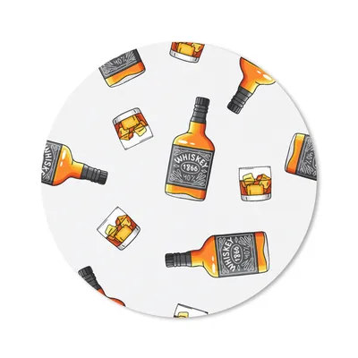 Produktbild von MuchoWow® Mauspad Mousepad Whiskey - Glas - Design 20x20 cm - Mousepads - Maus Mat - Pad - Mausunterlage - Schreibtischmatte