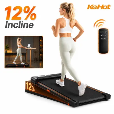 Produktbild von Walking Pad Laufband J20 mit 12% Steigung, bürstenloser Motor, LED Display, ultraflach, kompakt für Zuhause & Homeoffice
