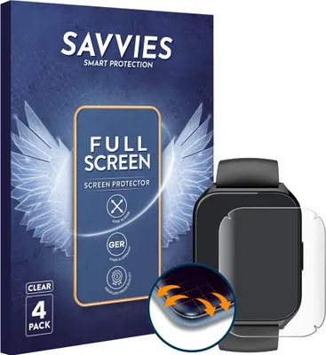 Produktbild von 4x Savvies Fullscreen Schutzfolie für Aycy MT65 1.85" Displayschutz Folie Fullcover Klar Transparent