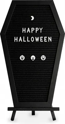 Produktbild von Schwarzer Sarg Buchstabentafel als Gothic & Halloween Deko