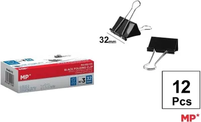 Image de Clips bureau en acier 32 mm, 12 pièces