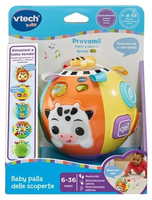 Zdjęcie produktu dla VTech Interaktywna piłeczka dla niemowląt, piłeczka edukacyjna, zabawka edukacyjna dla dzieci, rozwijająca zmysły