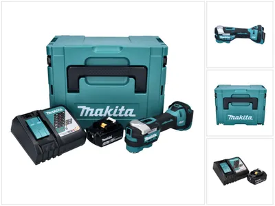Zdjęcie produktu dla Makita DTM 52 RG1J Akumulatorowe narzędzie wielofunkcyjne 18 V Starlock Max Brushless + 1x akumulator 6,0 Ah + ładowarka + Makpac