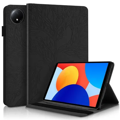 Image de Pour Xiaomi Redmi Pad SE 8.7 modèle d'arbre confectionnable Housse en cuir synthétique Case Noir