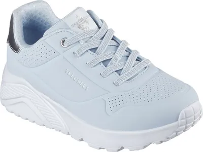 Zdjęcie produktu dla Buty sportowe Skechers dla dziewczynek UNO LITE w kolorze jasnoniebieskim, srebrnym i białym, kolor: niebieski, rozmiar EU: 28½