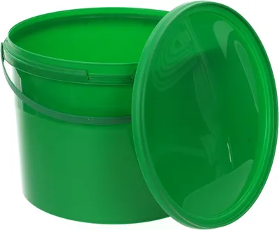 Image de BenBow Seau avec couvercle et poignée 10L Quantité : 1 pc, Vert BSR, étanche à l'air, convient pour aliments, BRC, anti-fuite