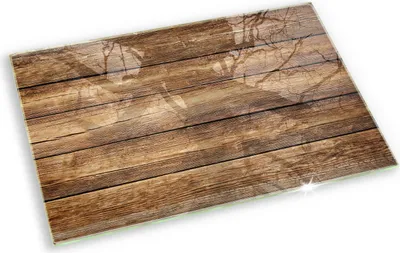 Produktbild von Glasplatte für Grabkerzen Gummifüße Glas Motiv - 80x52 cm - Bretter mit Holzstruktur