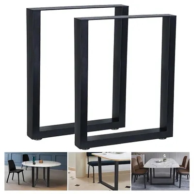 Immagine prodotto di Base per tavolo 90x72cm Gambe per mobili Nero Gambe per tavoli Corridori per panche industriali Acciaio