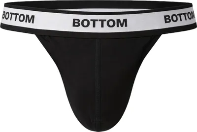 Image de Barcode Berlin - Sous-vêtement String Hommes - Suspender BOTTOM Black-White - 1x Taille M