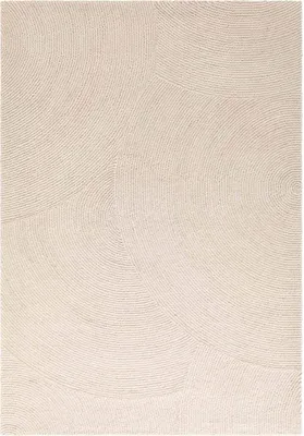Image de Tapis rond, motif rond, laine tissée à la main ELENI, chaud
