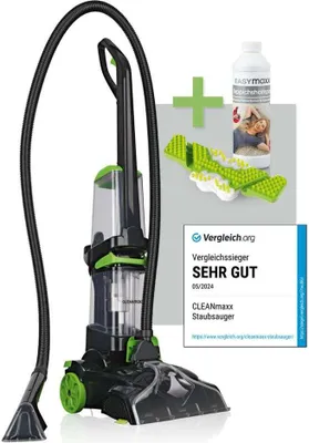 Produktbild von Odkurzacz do dywanów CLEANmaxx Profesjonalna szczotka wibracyjna i boczna z szamponem Szczotka wymienna Odkurzacz piorący Odkurzacz do tapicerki czarny/zielony