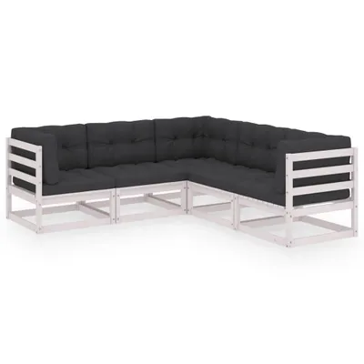 Produktbild von vidaXL 5-tlg. Garten-Lounge-Set mit Kissen Massivholz Kiefer
