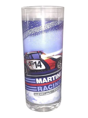 Produktbild von Porsche Longdrinkglas 1978 - 911 SC Safari, Martini Racing Longdrinkglas Sammlertasse 300ml, aus hochwertigem Kristallglas4251168316144, Rarität