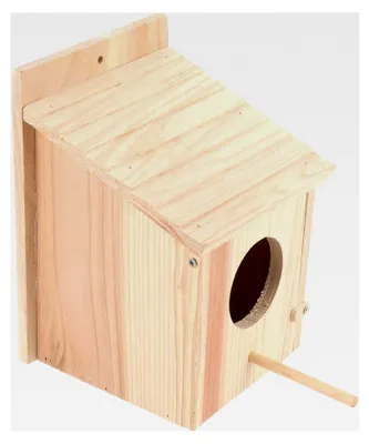 Produktbild von Holz Vogelhaus zum Aufhängen Wetterfester Nistkasten und Vogelfutterhaus für den Garten