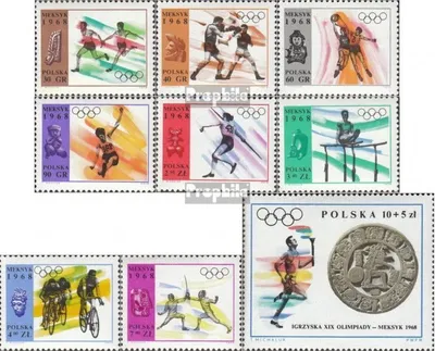 Produktbild von Briefmarken Polen 1968 Mi 1855-1863 (kompl.Ausg.) postfrisch Olympische Sommerspiele 1968