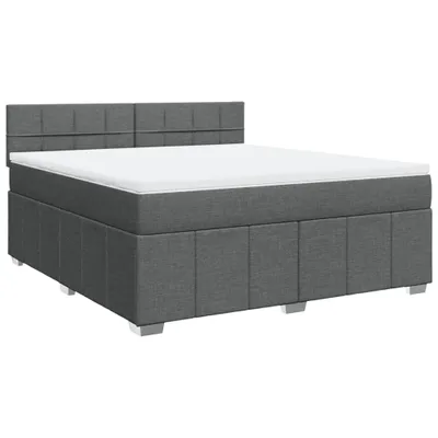 Produktbild von vidaXL Boxspringbett mit Matratze Dunkelgrau 180x200 cm Stoff