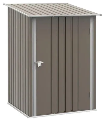 Immagine prodotto di Capanno da giardino in metallo - Capanno per attrezzi | Colore: Marrone | Dimensioni: 100x103x160 cm