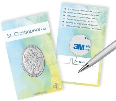 Productafbeelding van Beschermheilige van reizigers, Sint Christoffel. Sleutelhanger, medaille