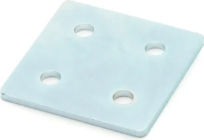 Produktbild von Verbinderplatte I-Typ Nut 5, 40x40mm, Stahl 2mm galvanisch verzinkt