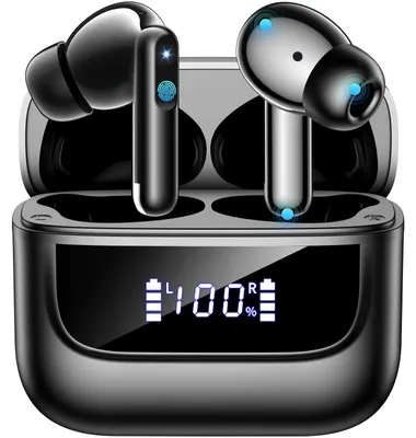 Produktbild von Bluetooth Kopfhörer in Ear 6 Mikrofone ENC Noise Cancelling für Klarere Anrufe Kopfhörer Kabellos Bluetooth Tiefer Bass USB C Kopfhörer Schwarz