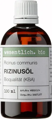 Produktbild von Rizinusöl BIO kaltgepresst (100ml) von wesentlich.