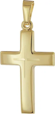 trendor 21161 Kreuz-Anhänger 585 Gold (14 Karat) 21 mm 1