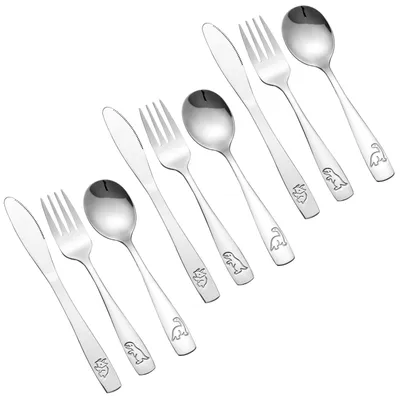 Image de Ensemble de couverts pour enfants - 9 pièces en acier inoxydable - pour les enfants à partir de 3 ans