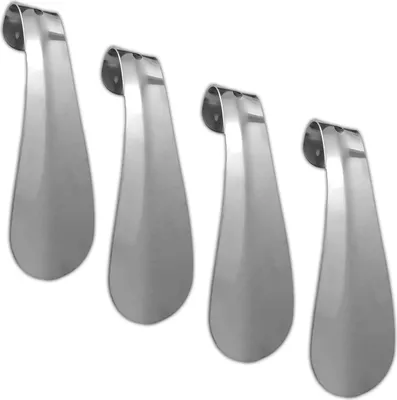 Produktbild von 4 Stück Schuhlöffel Edelstahl Schuhanzieher Metall Schuhanziehhilfe Anziehhilfe