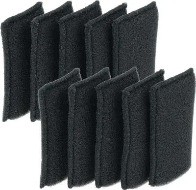 Produktbild von vhbw 10x Staubsaugerfilter kompatibel mit Einhell TE-VC 18/10 Li-Solo; EX; TH Staubsauger - Schaumstofffilter Schwarz