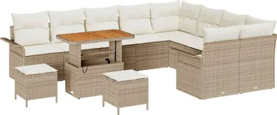 Produktbild von vidaXL Gartensofa-set 12 stk. Beige Poly-Rattan