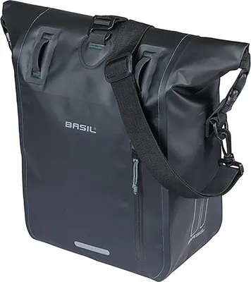 Immagine prodotto di Basil Rivo M Borsa singola nera 12-15 L - Borsa da bicicletta con ganci MIK, impermeabile...