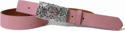 Produktbild von Ledergürtel Damen Echtleder 3 cm, florale Blumen-Schnalle, Gürtel FRONHOFER